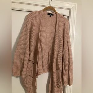 Plus Size Pink Sweater Cover Up